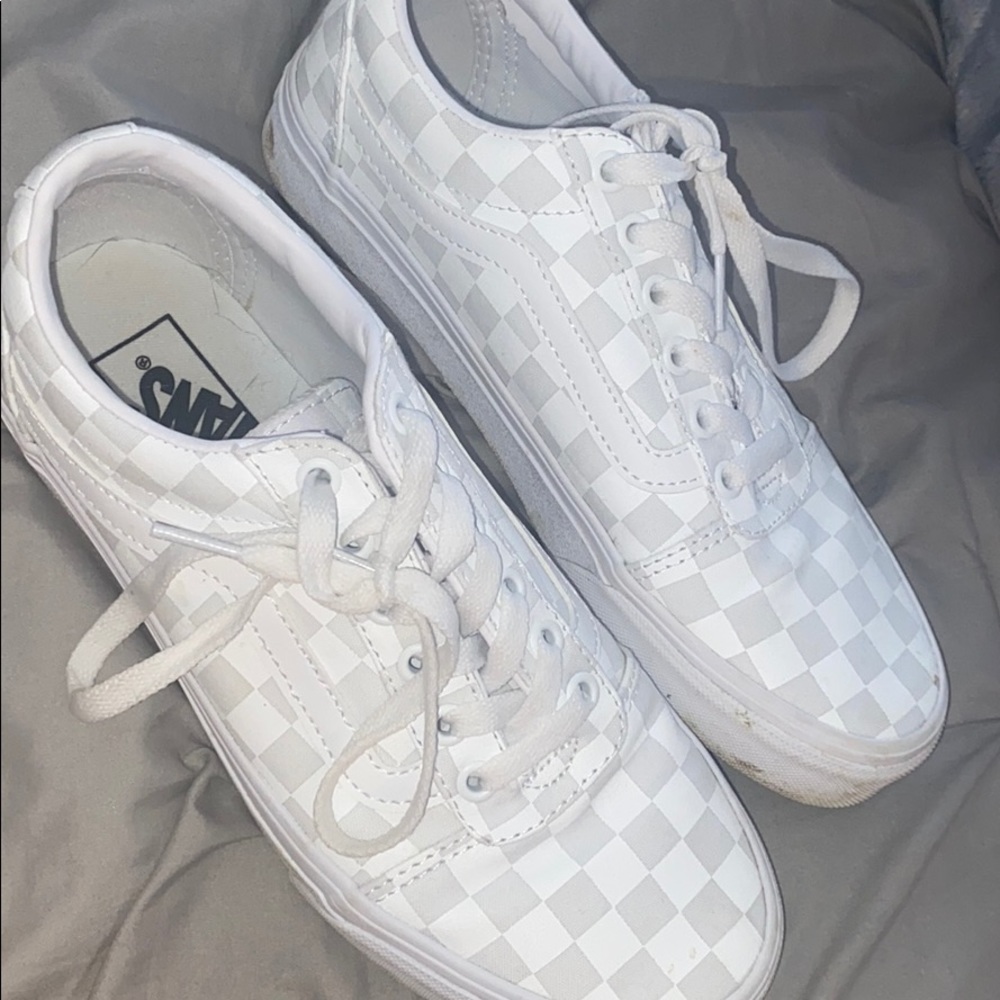 reflective white vans
